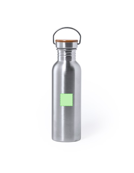 Bidón de Acero Inox con Tapón de Bambú 800 ml | Goodie