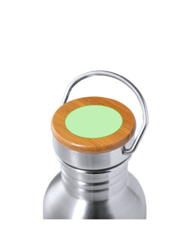 Bidón de Acero Inox con Tapón de Bambú 800 ml | Goodie