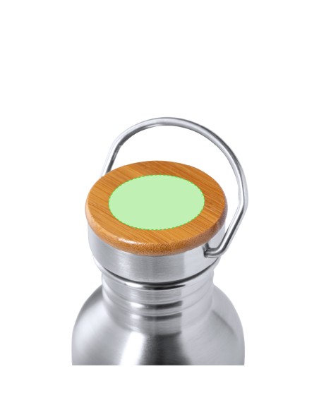 Bidón de Acero Inox con Tapón de Bambú 800 ml | Goodie
