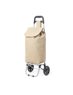 Carro de compra plegable de yute personalizado