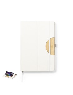 Libreta soporte para smartphone de cartón de leche reciclado personalizada