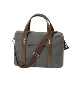 Portadocumentos bandolera de canvas con compartimento para portátil personalizado