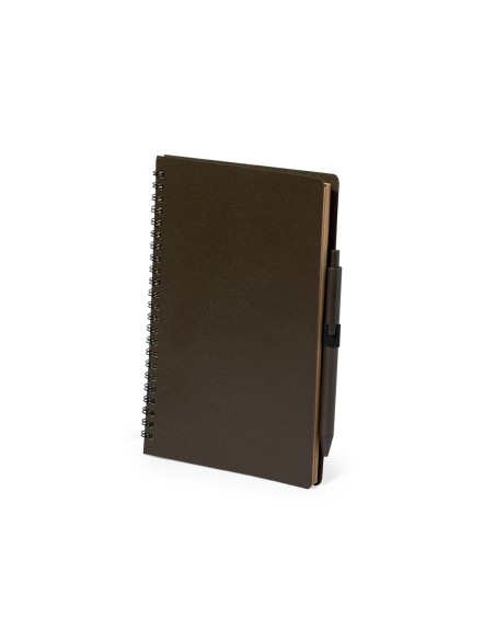 Set de Libreta y Bolígrafo de Fibra de Café | Goodie