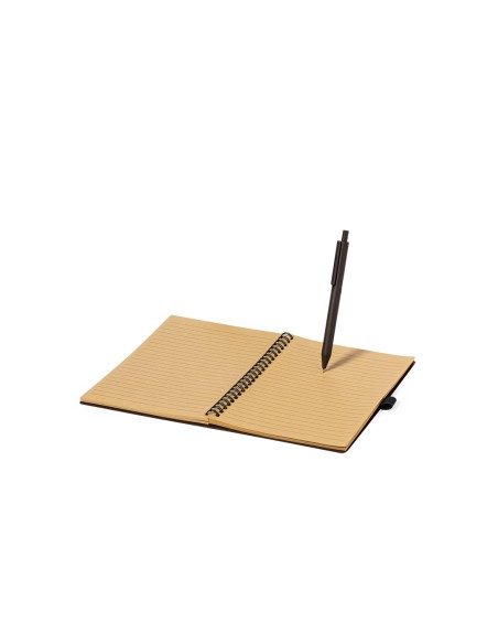 Set de Libreta y Bolígrafo de Fibra de Café | Goodie