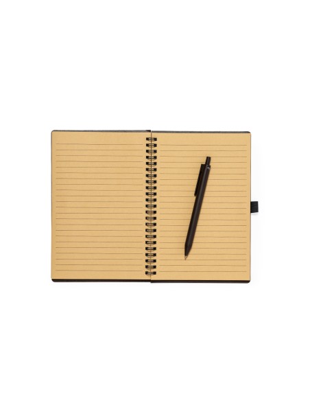 Set de Libreta y Bolígrafo de Fibra de Café | Goodie