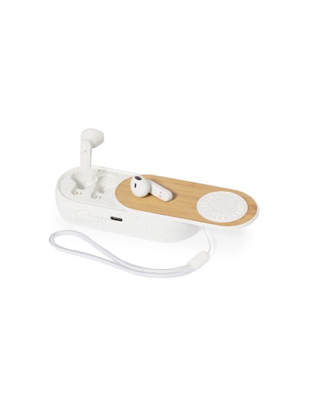 Auriculares con Altavoz Bluetooth de Bambú y Fibra | Goodie
