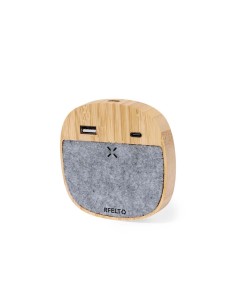 Cargador Inalámbrico de 15W de Bambú con 2 Salidas | Goodie
