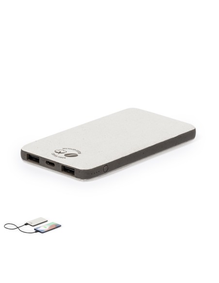 Batería Externa de 5.000 mAh en Fibra de Café con Algodón Reciclado | Goodie