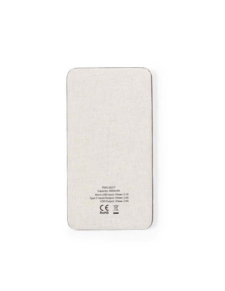 Batería Externa de 5.000 mAh en Fibra de Café con Algodón Reciclado | Goodie