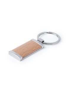 Llavero de Metal y Madera Natural en Diseño | Goodie