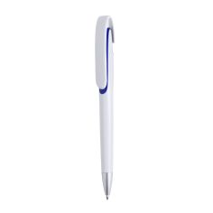 Bolígrafo de mecanismo pulsador con cuerpo blanco personalizado