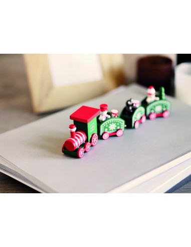 Tren de Navidad de madera 7CX1559