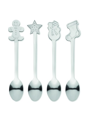 Set  4 cucharas de té navideñas 7CX1533