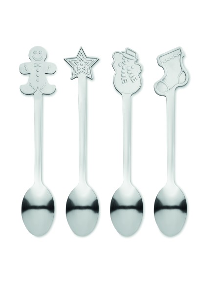 Set  4 cucharas de té navideñas 7CX1533