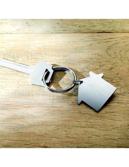 Llavero metálico forma de casa 7KC6589