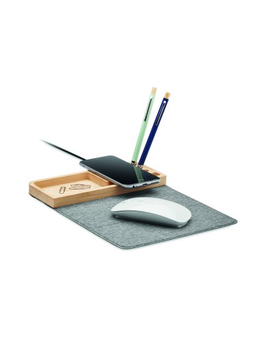 Cargador inalámbrico bambú 15W 7MO2281