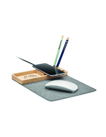 Cargador inalámbrico bambú 15W 7MO2281