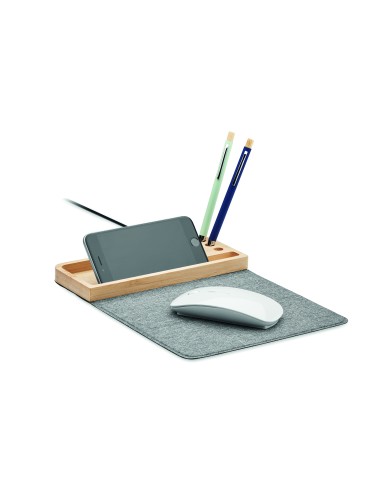 Cargador inalámbrico bambú 15W 7MO2281