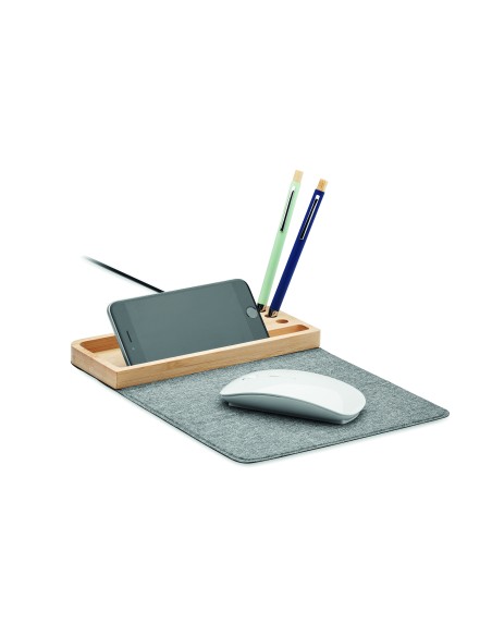 Cargador inalámbrico bambú 15W 7MO2281