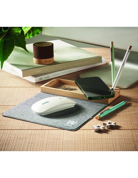 Cargador inalámbrico bambú 15W 7MO2281