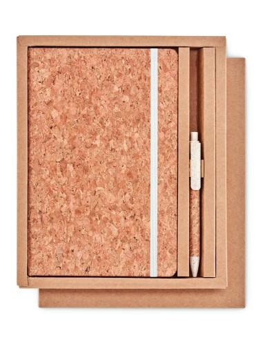 Set libreta bolígrafo corcho 7MO6202