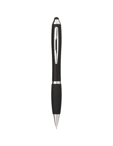 Bolígrafo stylus de color con empuñadura negra (tinta negra) Personalizado 6106392