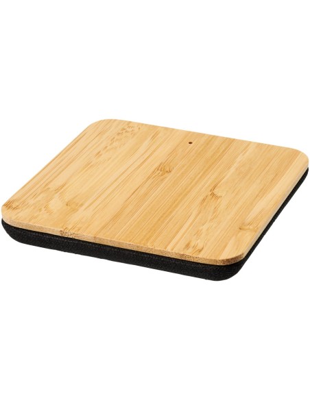 Base de carga inalámbrica de 5 W de hojas de bambú y tela Personalizada 6124118