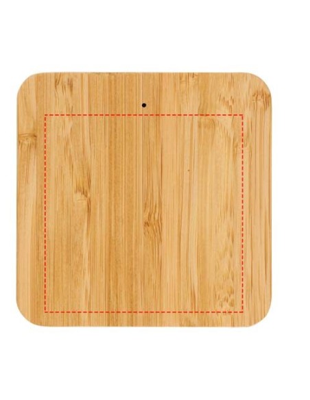 Base de carga inalámbrica de 5 W de hojas de bambú y tela Personalizada 6124118