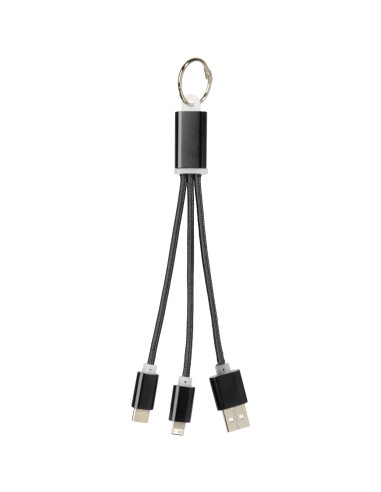 Cable de carga 3 en 1 con llavero Personalizado...