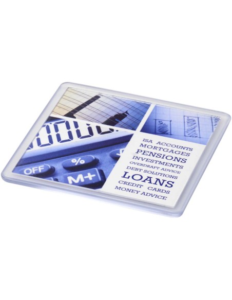 Posavasos de plástico cuadrado con papel insertado Personalizado 6210513