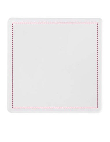 Posavasos de plástico cuadrado con papel...