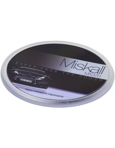 Posavasos de plástico redondo Ellison con papel insertado...