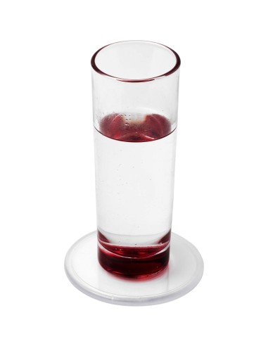 Posavasos de plástico redondo Ellison con papel...