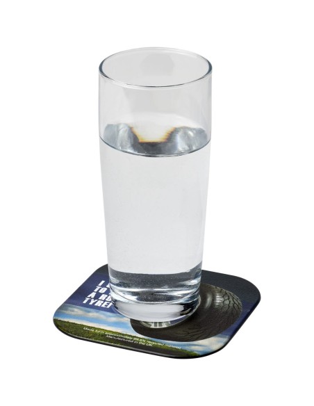 Brite-Mat® Posavasos cuadrado con material de neumático Personalizado 6210520