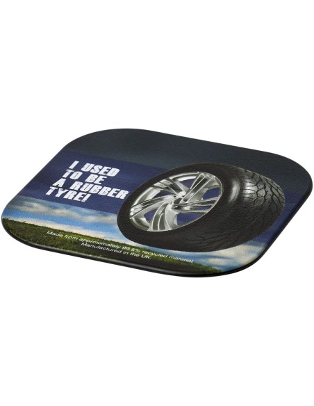 Brite-Mat® Posavasos cuadrado con material de neumático Personalizado 6210520