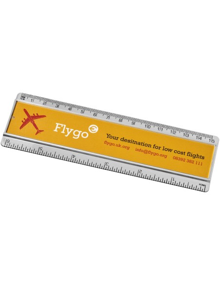 Regla de plástico de 15 cm con inserto de papel Personalizado 6210538