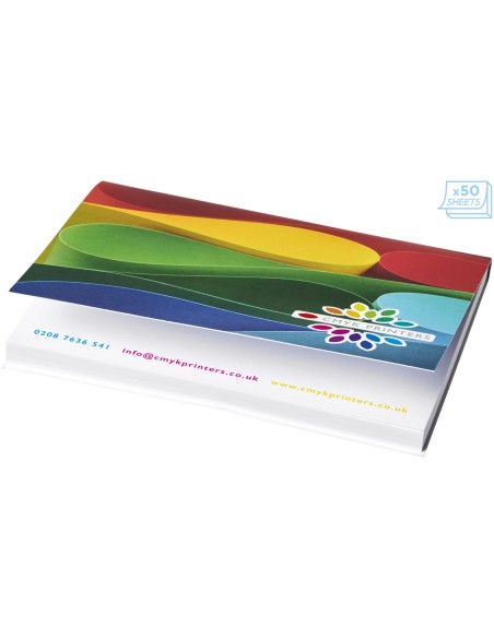 Notas adhesivas de 100x75mm con tapa blanda Sticky-Mate® Personalizada 621099