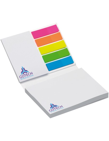 Set de marcapáginas con notas Combi de tapa blanda Personalizada 621239