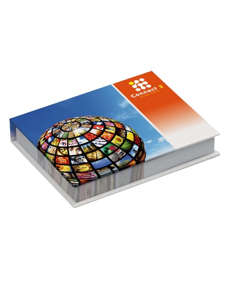 Set de marcapáginas con notas Combi de tapa dura Personalizada 621240