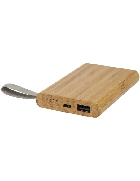 Batería externa de 5000 mAh de bambú Personalizado 6124145