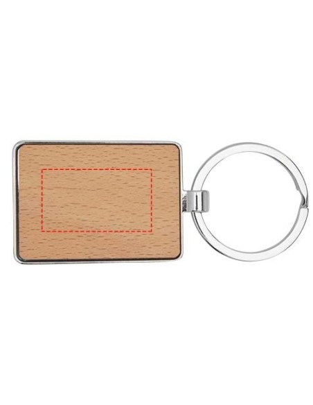 Llavero rectangular de madera de haya Personalizada 6118124
