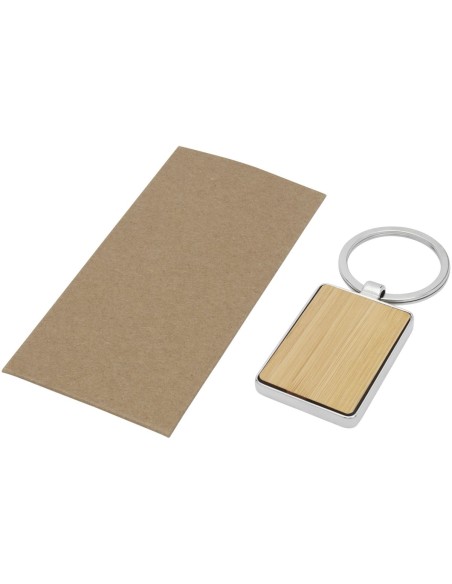 Llavero rectangular de bambú Personalizado 6118126