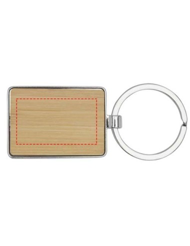 Llavero rectangular de bambú Personalizado 6118126