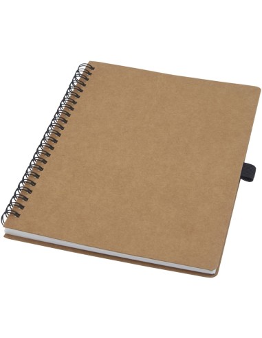 Libreta de tamaño A5 de cartón reciclado con espiral y papel de piedra Personalizada 6107732