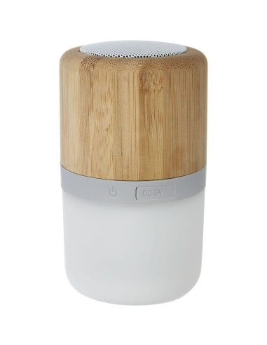 Altavoz de bambú con Bluetooth® y luz...