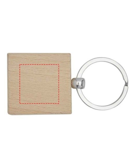 Llavero cuadrado de madera de haya Personalizada 6118121