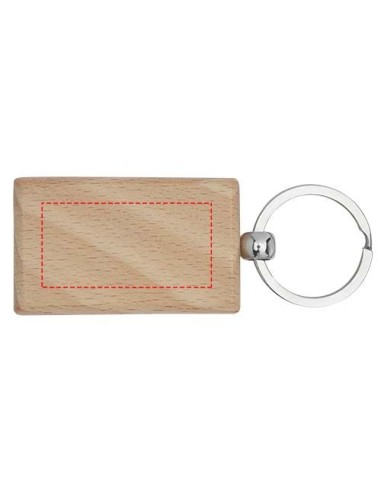 Llavero rectangular de madera de haya...