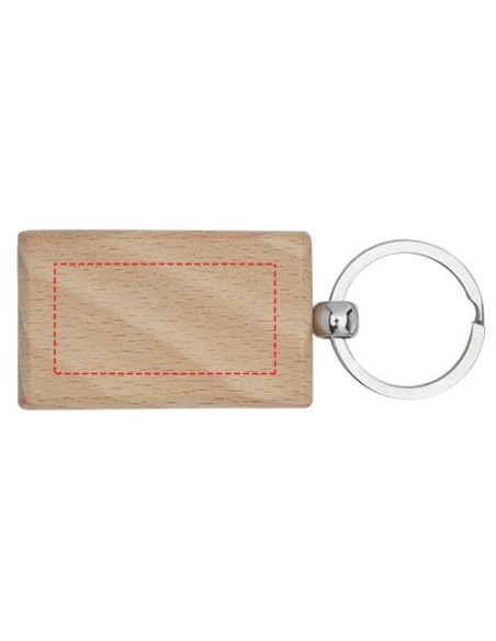 Llavero rectangular de madera de haya Personalizada 6118122
