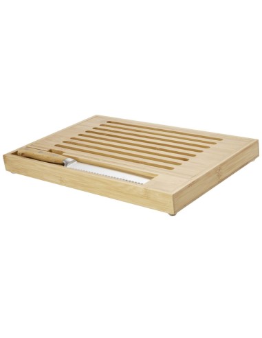 Tabla de cortar de bambú con cuchillo...