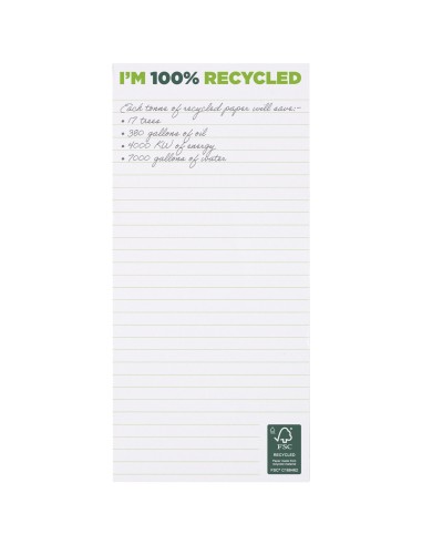 Libreta 1/3 A4 de papel reciclado Personalizado...